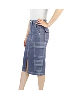 Indigo Poppy Women's Slate Cargo Skirt