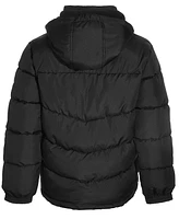 Reebok Big Boys Colorblocked Fleece-Lined Full-Zip Hooded Puffer Jacket