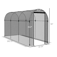 Outsunny 4' x 12' Plant Protection Tent Crop Cage with Door