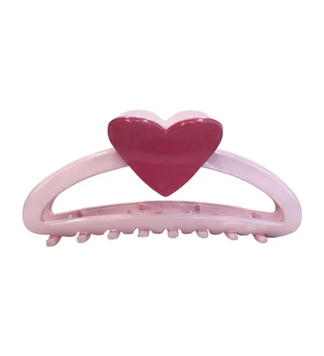 Headbands of Hope Women s Large Claw Clip - Pink Hearts