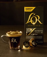 L'Or Coffee Espresso Dark Roast Favorites, Plus Peet's Coffee Medium Roast, 60 Capsule Count