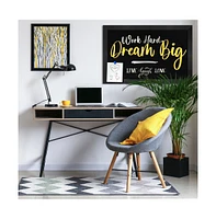 Hbcy Creations Wall Mounted Magnetic Chalkboard with Wooden Frame