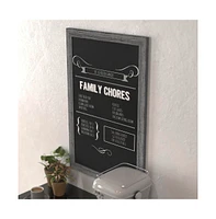 Hbcy Creations Wall Mounted Magnetic Chalkboard with Wooden Frame