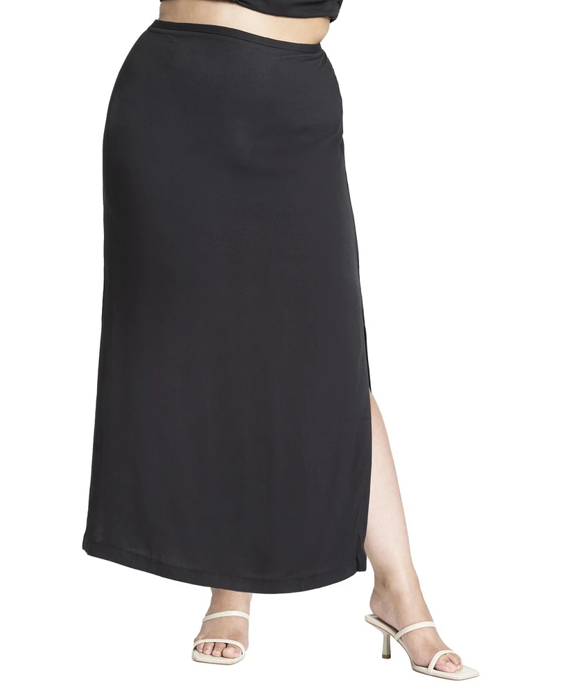 Eloquii Women's Lightweight Column Skirt