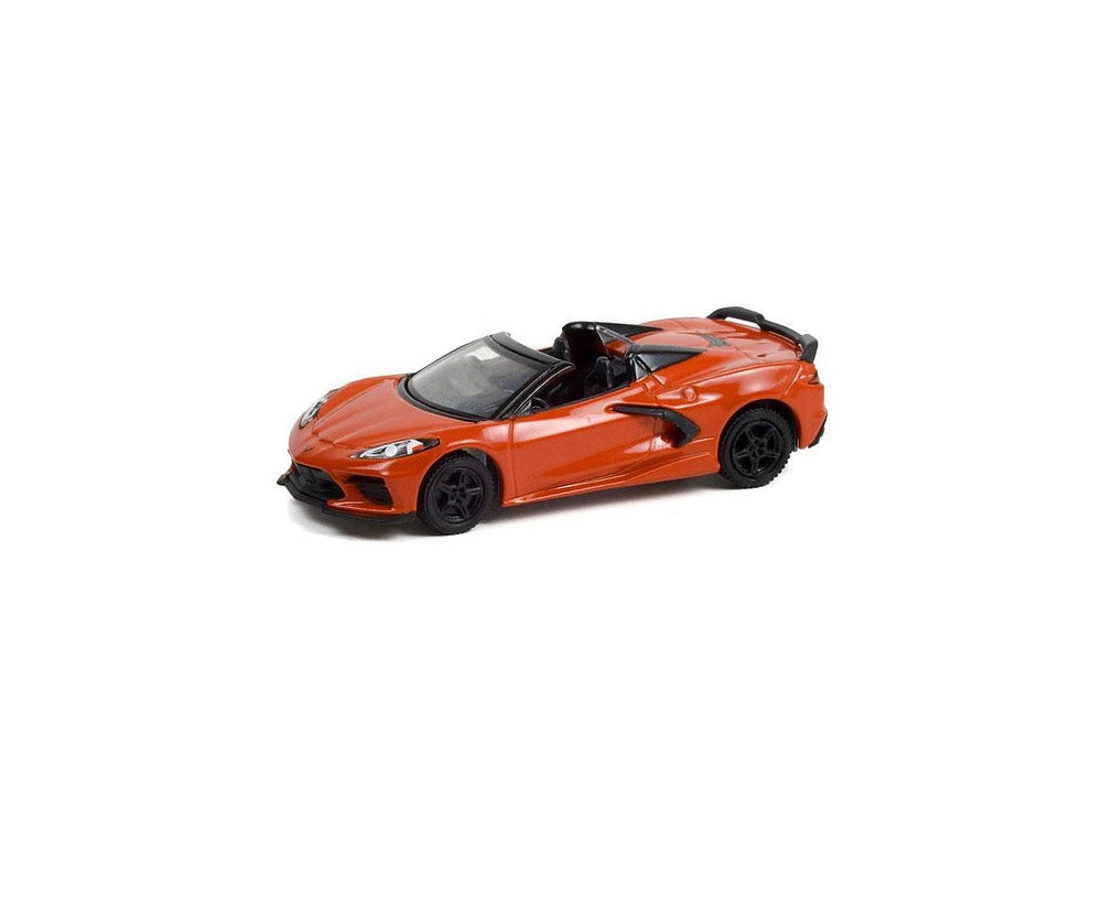 Greenlight 1/64 2021 Chevrolet Corvette Stingray Convertible Orange, Gl Muscle 13310-f