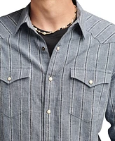 Lucky Brand Men's Striped Long Sleeve Mesa Western Shirt