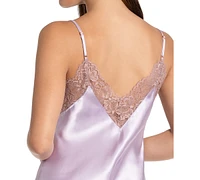 Linea Donatella Women's Brennan Satin Lace-Trim Chemise