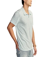 Lucky Brand Men's Burnout Slub Jersey Johny Collar Polo Shirt