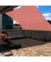 16'x16' Deluxe Square Sun Shade Sail Canopy Uv Blocking Top Cover Outdoor Patio Garden Red