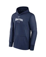 Nike Men's Navy Seattle Mariners Authentic Collection Practice Performance Pullover Hoodie