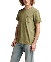 Lucky Brand Men's Linen Short Sleeve Pocket Crew Neck Tee Shirt