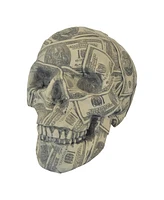 Fc Design 5.75"W Skull Covered with Dollar Bill Figurine Decoration Home Decor Perfect Gift for House Warming, Holidays and Birthdays