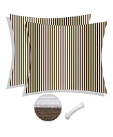2 Pack 23x22 Ft 95% Uv Block Rectangle Sun Shade Sail Canopy Cover Net Outdoor