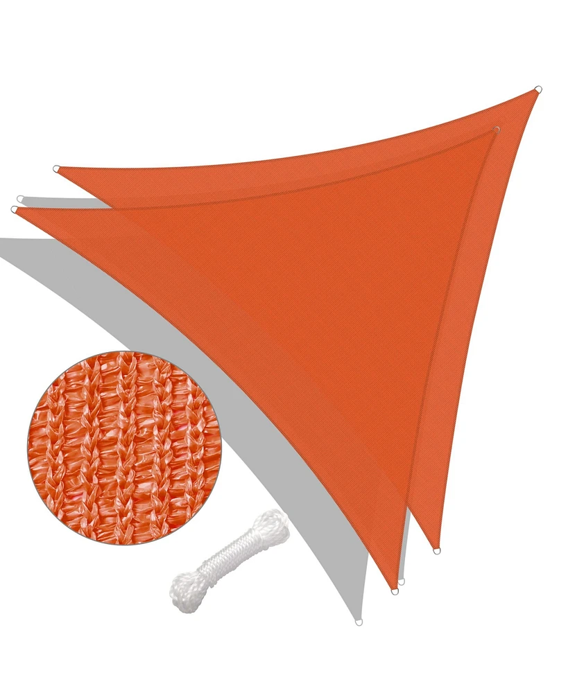 2 Pack Ft 97% Uv Block Triangle Sun Shade Sail Canopy for Outdoor Backyard