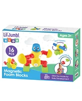 Lil' Jumbl Blox Foam Magnetic Building Blocks Play Set