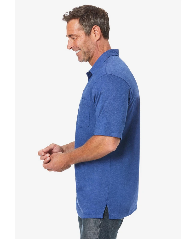 KingSize Big & Tall Shrink-Less Lightweight Polo T-Shirt