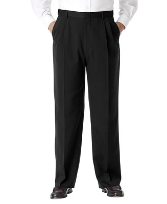 KingSize Big & Tall No Hassle Classic Fit Expandable Waist Double-Pleat Dress Pants