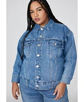 Eloquii Women's Oversized Denim Jacket