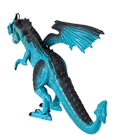 World Tech Toys Monster World Blue Dragon Electric Walking Smoking Rc Monster