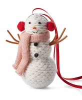 Holiday Lane Christmas Cheer Fabric Snowman Ornament, Created for Macy's