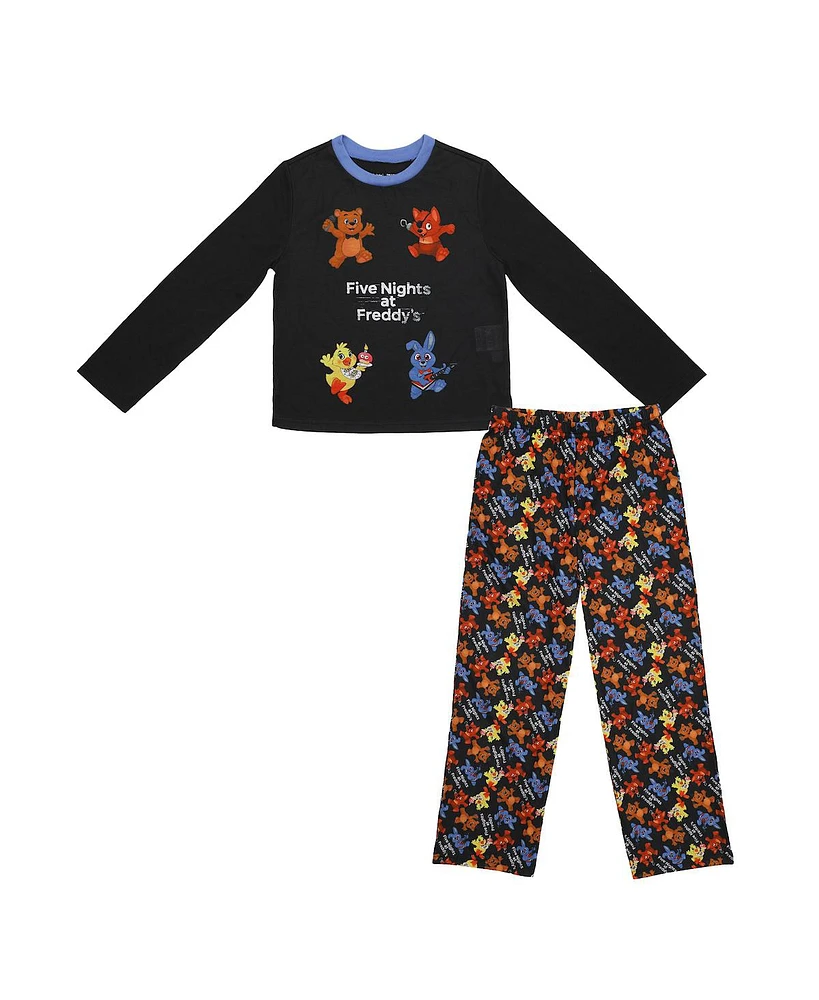 Five Nights at Freddy's Girls Youth 2-Piece Sleepwear Set with Long-Sleeve Shirt and Pajama Sleep Pants