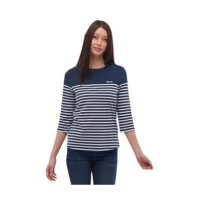 Bench Dna Women's Arian Nautical Stripe 3/4 Tee