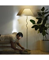 Brightech Squiggle 22" Led Contemporary Modern Floor Lamp with Empire Shade