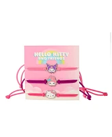 Hello Kitty Sanrio Cord Bracelet 3 Piece Set with Kuromi, My Melody