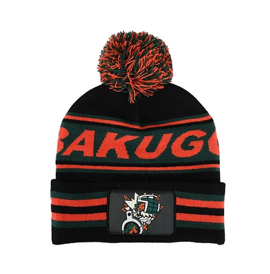 My Hero Academia Men's Bioworld Bakugo Cuff Pom Beanie