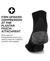 Feetures Men's Plantar Fasciitis Relief Cushion Quarter Sock- Targeted Compression Sock for Men & Women