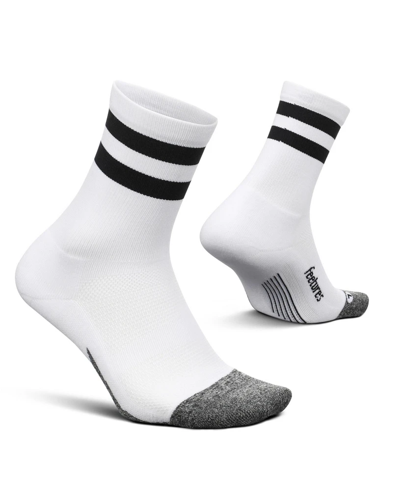 Feetures Men's Elite Light Cushion Mini Crew Sock - Sport with Targeted Compression