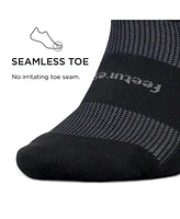 Feetures Men's High-Performance Cushion No Show Tab Solid- For Men & Women, Athletic Ankle Socks, Moisture Wicking - 3Pack