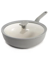 BergHOFF Balance Non-stick Ceramic Wok Pan 11", 4.4qt. With Glass Lid, Recycled Aluminum