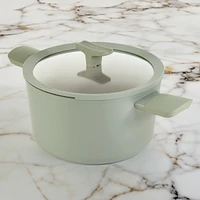 BergHOFF Balance Nonstick Ceramic Stockpot 10", 5.8qt. With Glass Lid, Recycled Aluminum