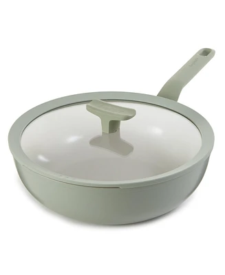 BergHOFF Balance Non-stick Ceramic Wok Pan 11", 4.4qt. With Glass Lid, Recycled Aluminum