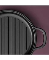 BergHOFF Graphite Enamel Cast Iron Round Grill Pan 10.25"