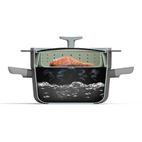 BergHOFF Balance Non-stick Silicone Collapsible Steamer Basket & Strainer 10", Recycled Material