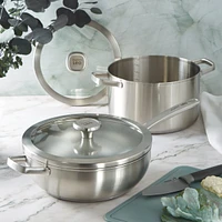 BergHOFF Graphite Recycled 18/10 Stainless Steel Stockpot 10", 6.3qt. With Glass Lid