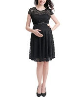 kimi + kai Maternity Olivia Lace Skater Dress