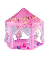 Twinkle Star Princess Castle Play Tent: String Light Playhouse for Girls