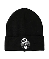 Disney Men's Nightmare Before Christmas Jack Skellington Black Cuff Beanie