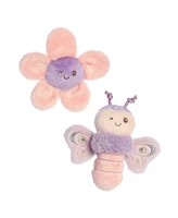 ebba Mini Flutterfly Rattle & Crinkle Set Flutterflies Playful Baby Plush Toy Purple 4.5"