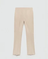 Mango Women's Linen Flare Trousers