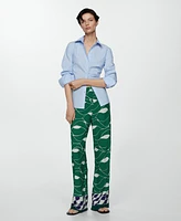 Mango Women's Printed Straight Pants