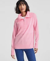 Charter Club 100% Cashmere Women's Quarter-Zip Sweater, Created for Macy's