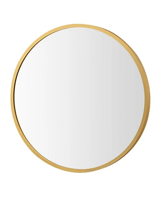 Sugift 16-inch Round Wall Mirror with Aluminum Alloy Frame