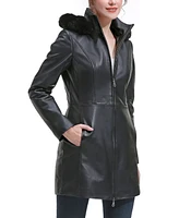 Bgsd Women's Women Greta Leather Parka Coat