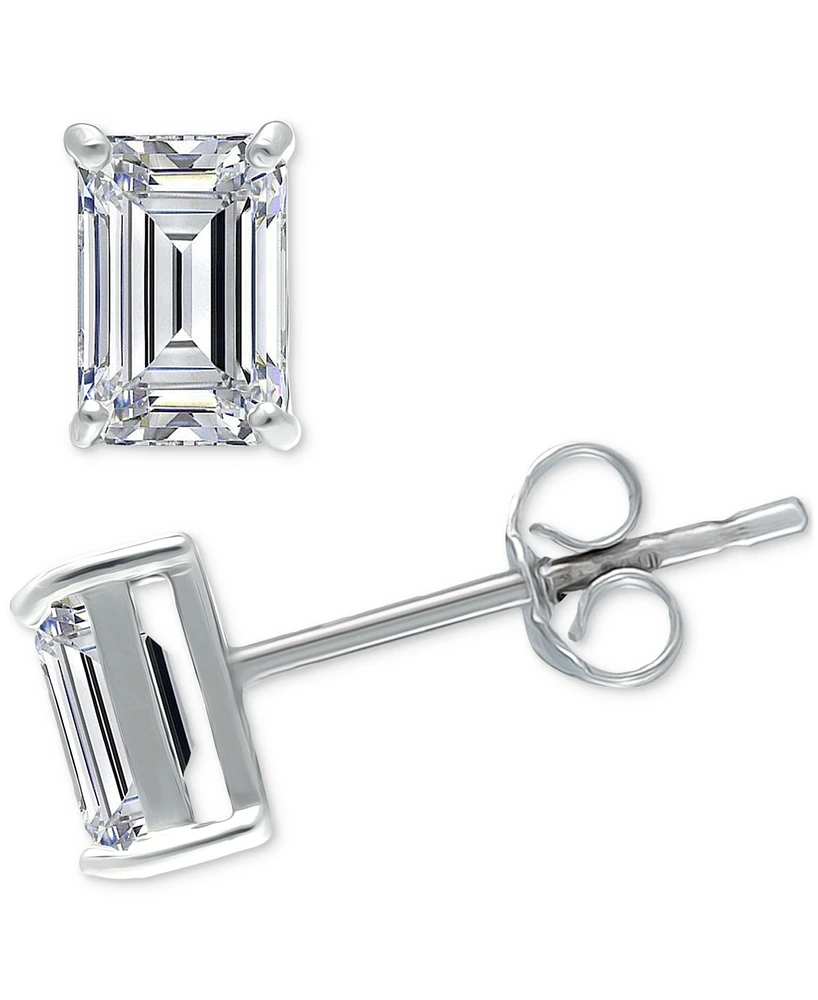 Giani Bernini Cubic Zirconia Baguette Solitaire Stud Earrings, Created for Macy's