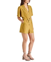 Steve Madden Women's Honor Belted Short-Sleeve Romper