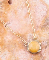 Barse River Rocks Genuine Orange Quartz Abstract Pendant Necklace